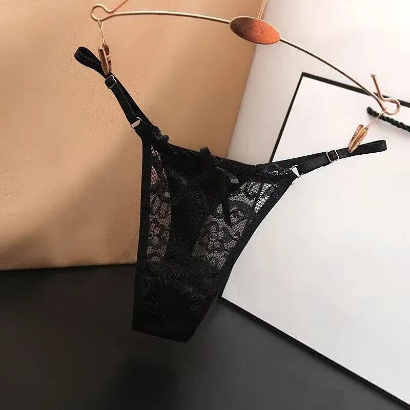 Maille dentelle Transparent string femmes culottes sous-vêtements femmes sans couture string femme c