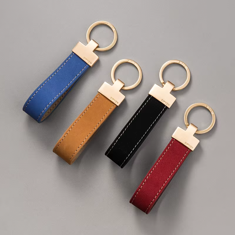 Corde de poignée exquise de haute qualité, pendentif de porte-clés Simple en peau de vache, anneau d