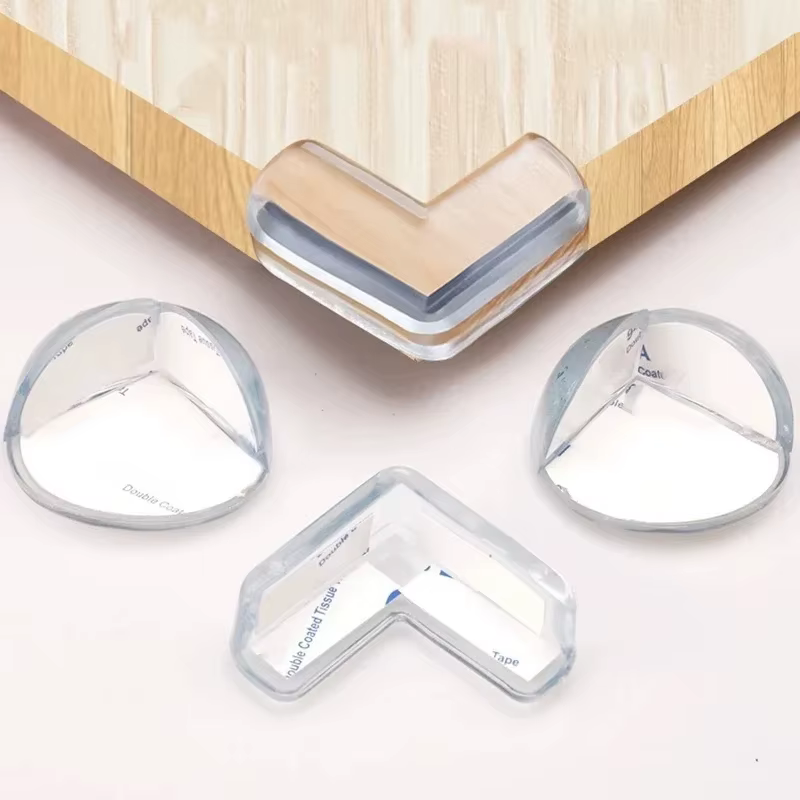 Protection d'angle de table en silicone pour la sécurité des bébés, protection transparente des bord