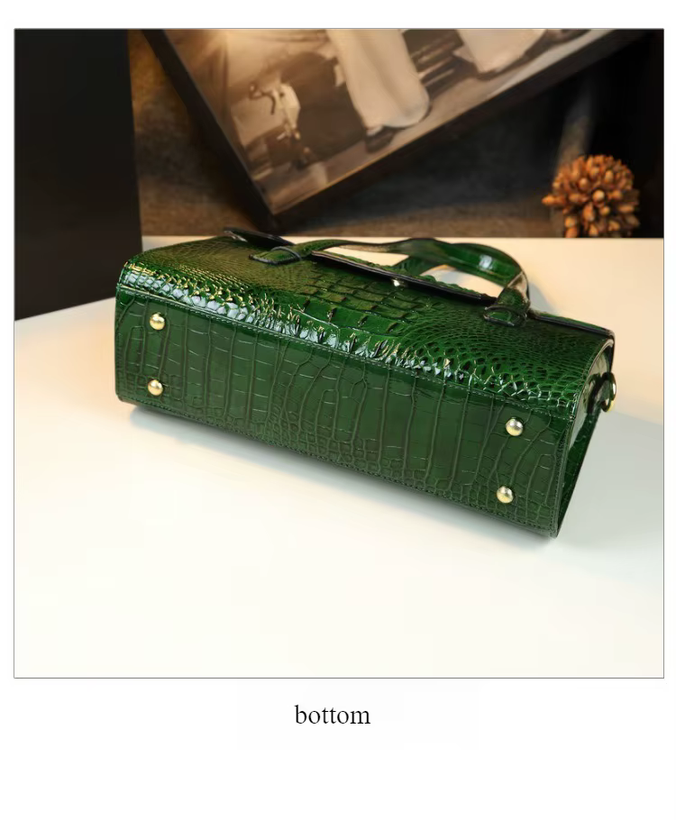 Sac à bandoulière en cuir de luxe léger pour femme, motif crocodile, nouveau style 2025, sac message