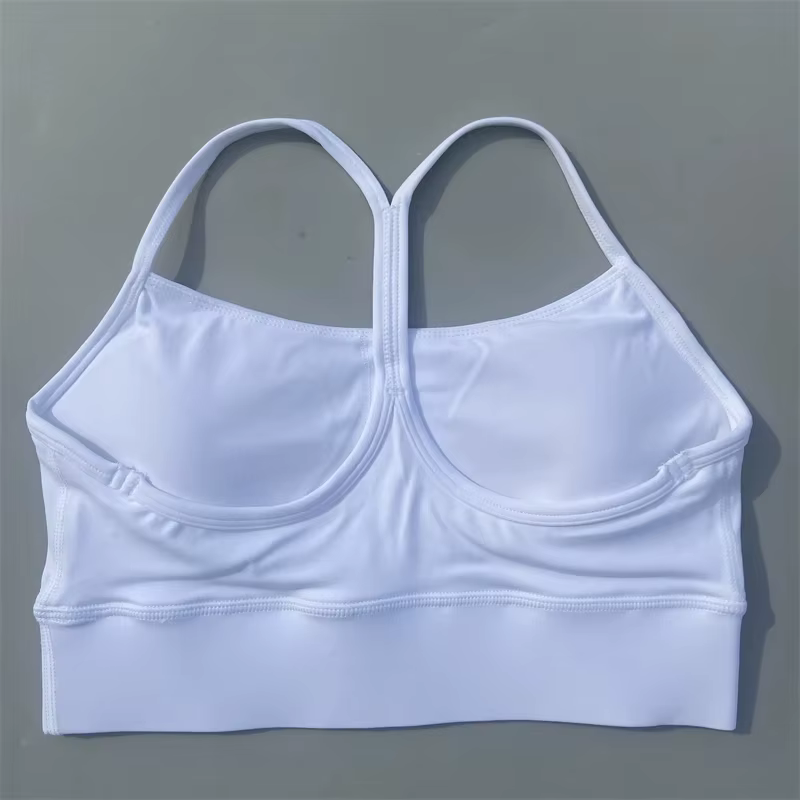 Soutien-gorge de Fitness en forme de Y pour femmes, couleur unie, doux, dos croisé, collants, gilet 
