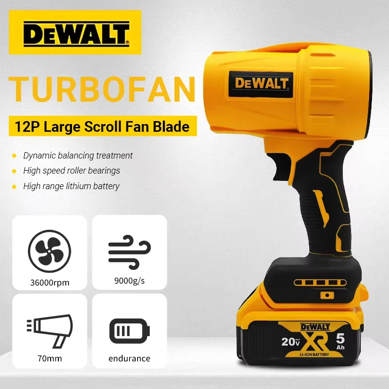 Dewalt – souffleur d'air sans fil, 30000 tr/min, Turbo, ventilateur violent portatif, sèche-linge, o