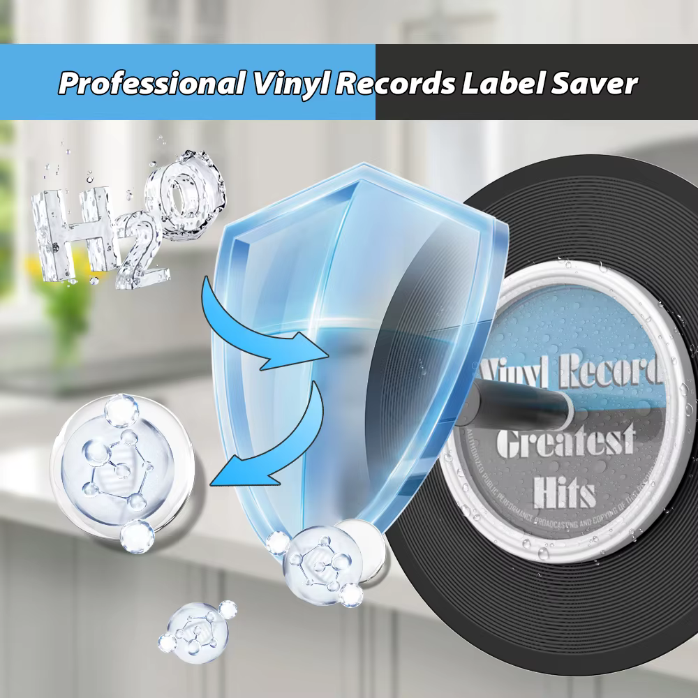 Pince de nettoyage de disque vinyle LP, protecteur d'étiquette de disque vinyle, outil de nettoyage 