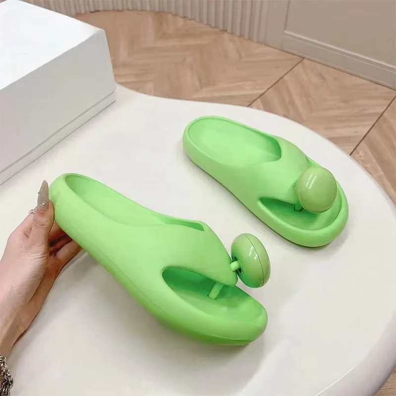 Tongs en cuir à bout rond pour femmes, pantoufles de qualité supérieure, sandales concises solides, 