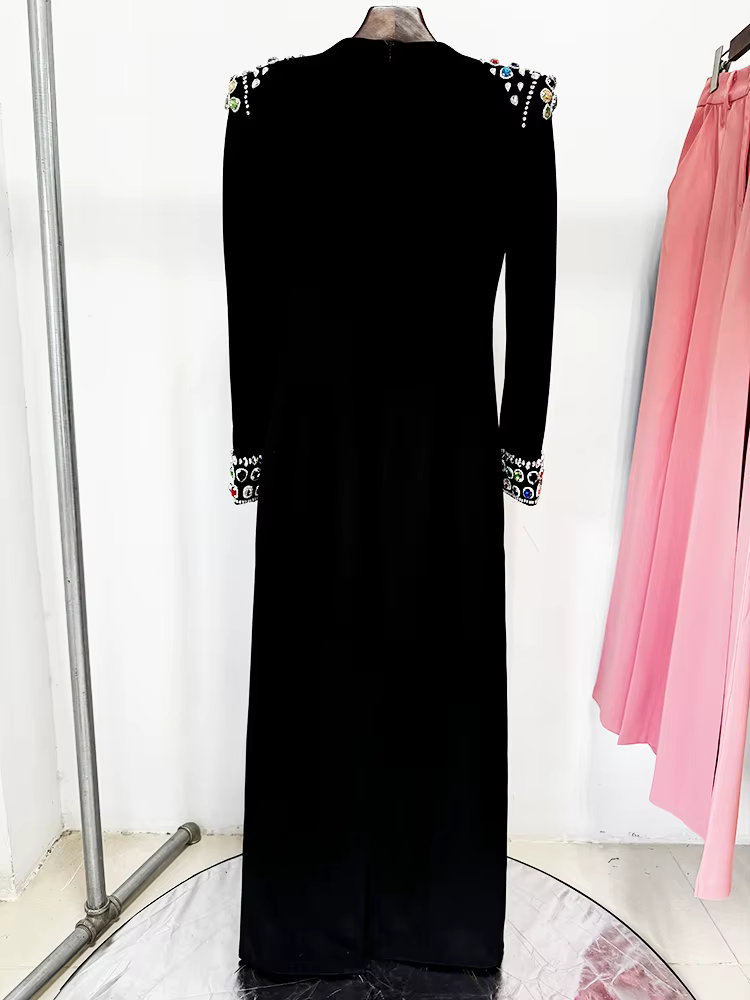 Robe longue de soirée pour femme, de haute qualité, nouvelle mode 2026, design de créateur, manches 