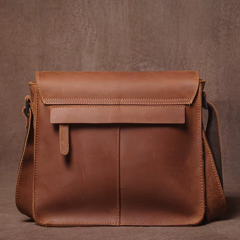 GURO marque de luxe en cuir véritable sac à bandoulière hommes Crazy Horse peau de vache sac de mess