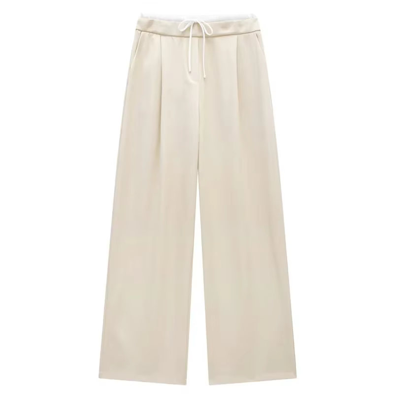 HXAO 2024 pantalons pour femmes Baggy pantalons larges femme mode pantalon noir décontracté taille h