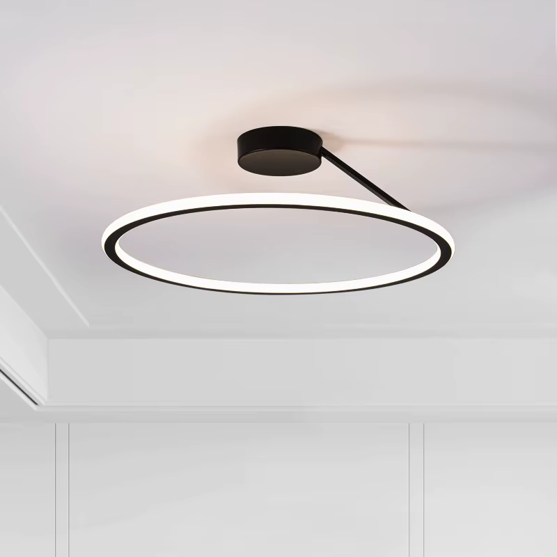 Plafonnier LED circulaire au design moderne simpliste, éclairage d'intérieur, luminaire de plafond,