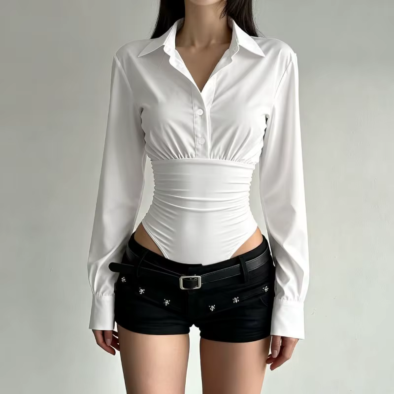 Mode d'été nouveau Design Sense haut de gamme épicé fille haut tridimensionnel Simple coupe ajustée
