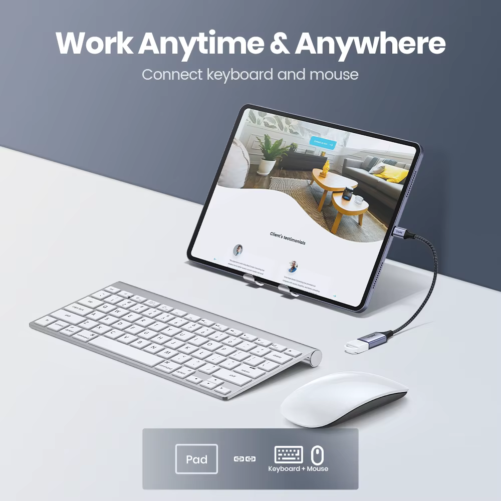 TOPK USB C à USB A Dapter OTG Câble Type C Mâle à USB 3.0 2.0 Femelle Câble pour MacBook Pro Samsung