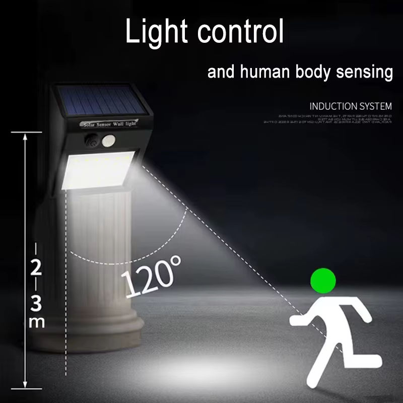 Nouveau capteur LED lampe murale solaire 40 lampe perles extérieure étanche jardin cour lampe décora