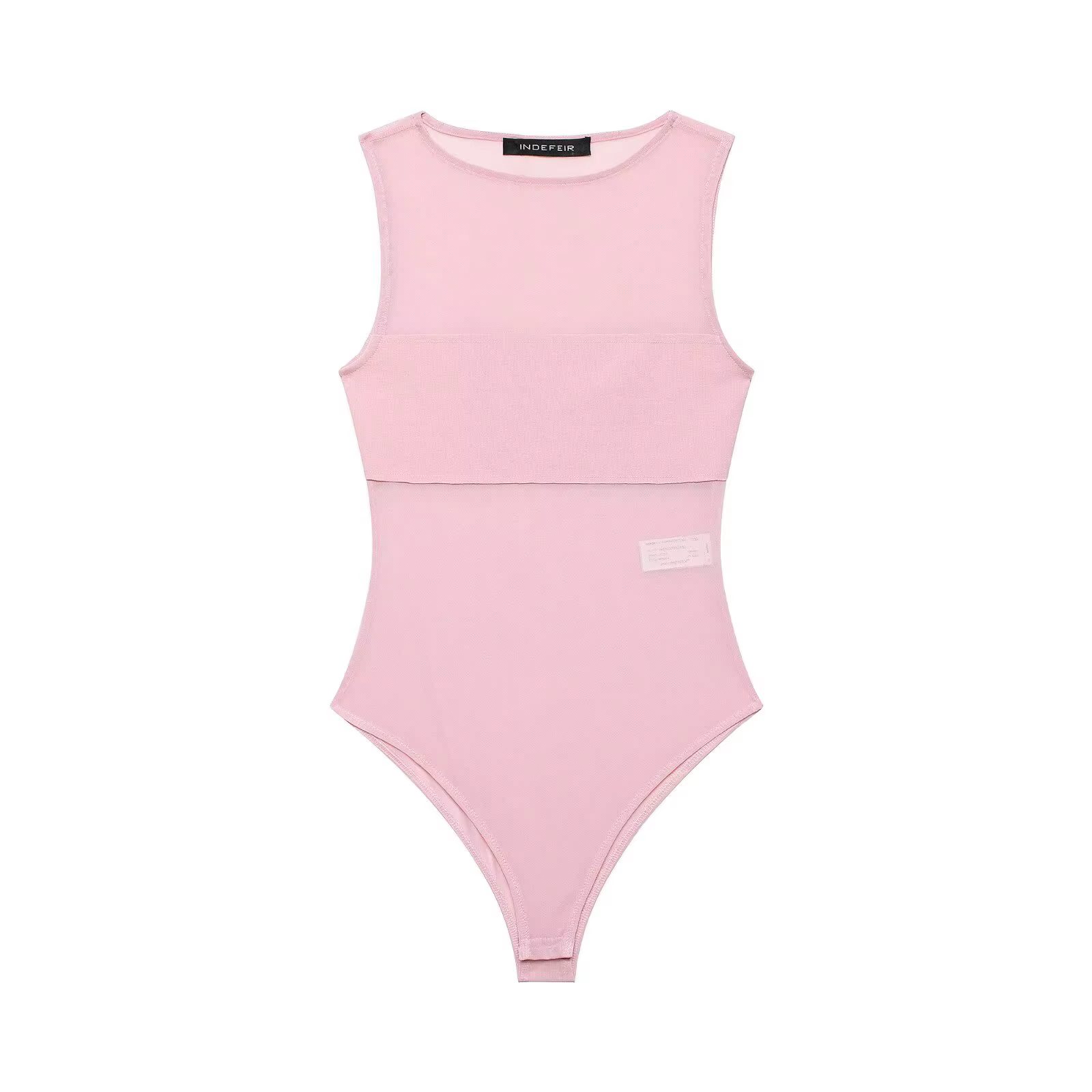 Combinaison en tulle pour femmes, printemps-été, sexy, légère, col rond, sans manches, style plage,