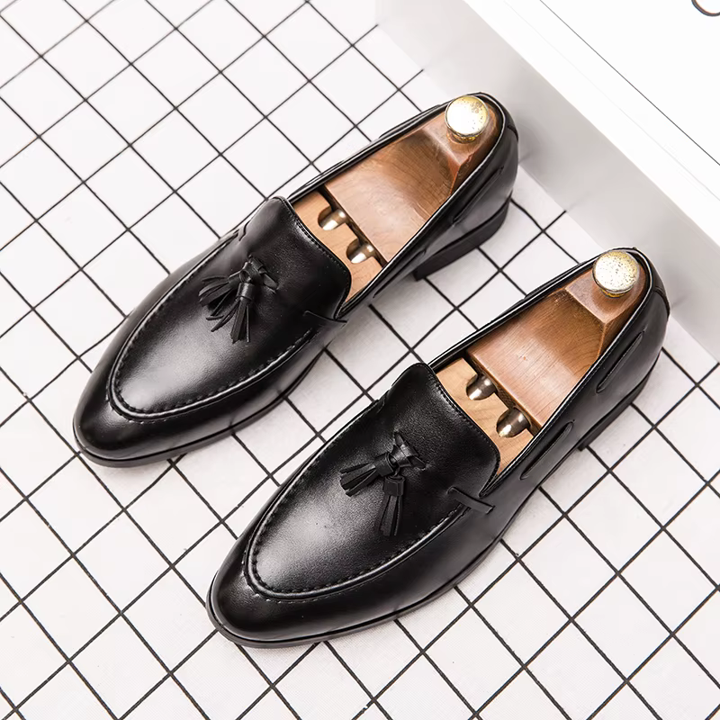 Chaussures de mariage pour hommes mocassins à enfiler tendance glands chaussures en cuir hommes chau