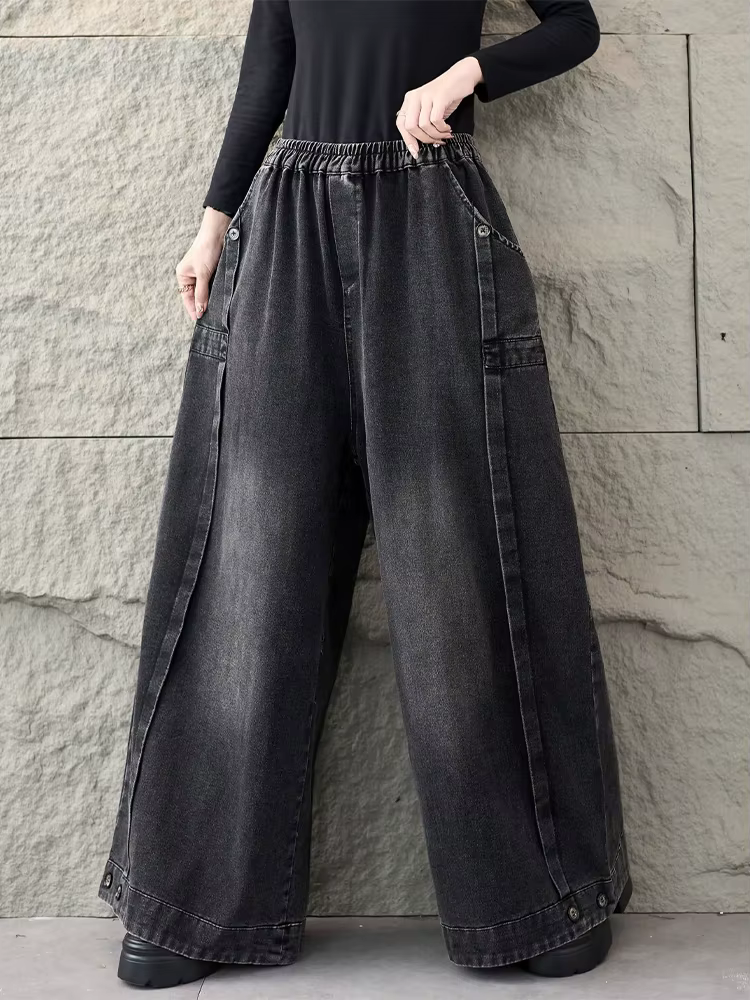Amax LuluE 2026 printemps mode classique Denim pantalon dames Vintage solide jean décontracté femmes