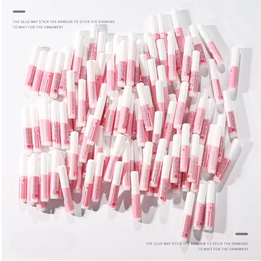 Colle acrylique pour faux ongles, 10 à 30 pièces, séchage rapide, Gel pour Extension rapide, strass 