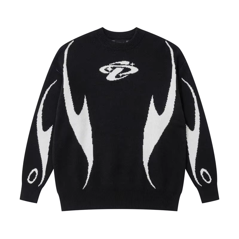 Pull rétro à manches longues pour femme, pull à la mode, motif étoile, Y2K, décontracté, Harajuku, t