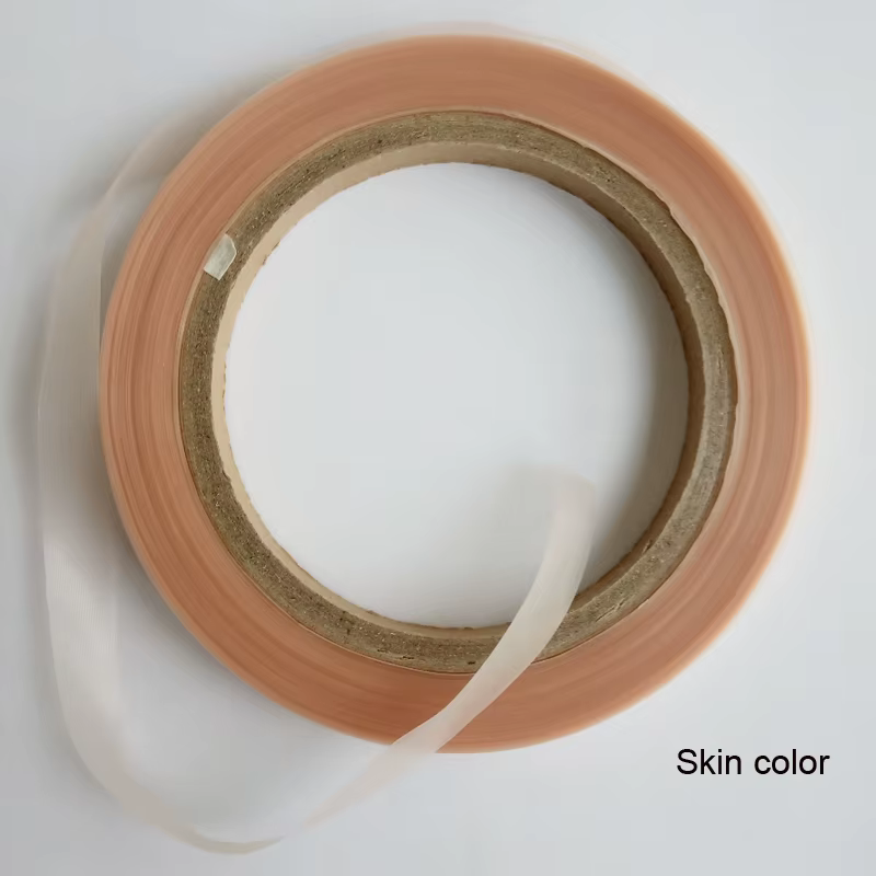 Bande de colle PU peau/noir/marron 1.0cm, pour Extension de cheveux, fabrication de tissus PU plus f