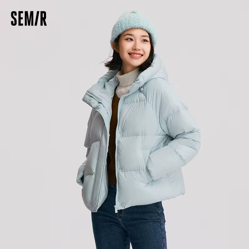 Semir doudoune femmes couleur unie ample polyvalent 2025 hiver nouveau imperméable à l'huile anti-ta
