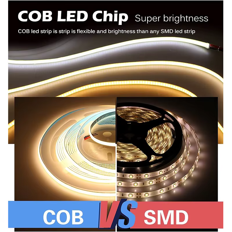 Bande lumineuse LED COB 5V, auto-adhésive, Flexible, USB, avec interrupteur, éclairage linéaire haut