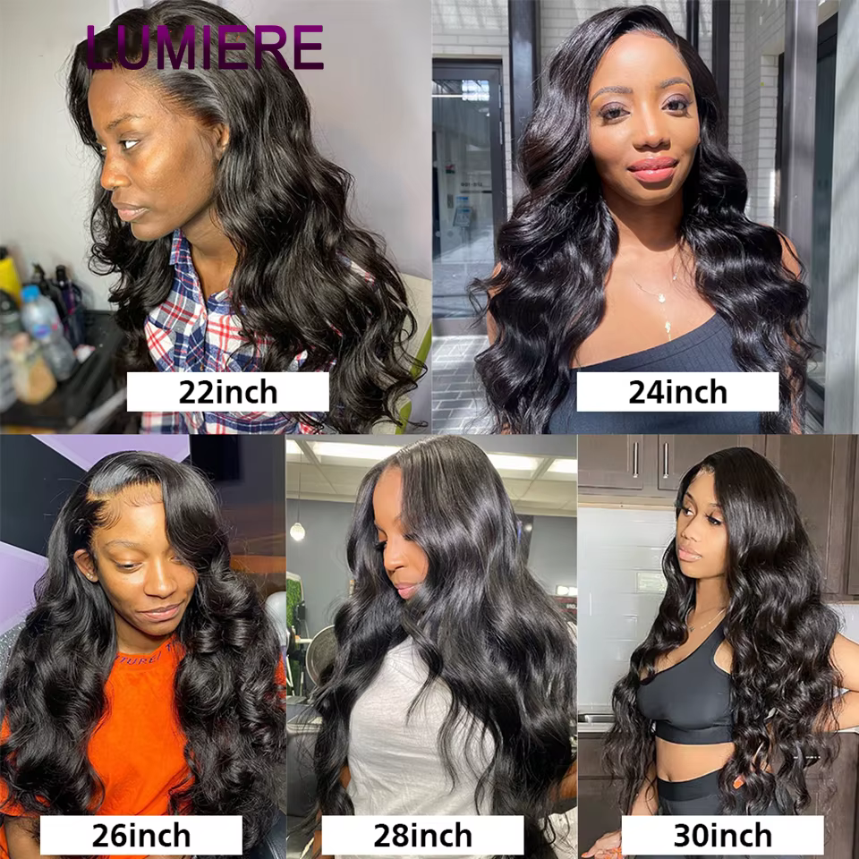 Clips de vague de corps dans les Extensions de cheveux humains brésilien 100% vierge Raw4B 4C Afro c