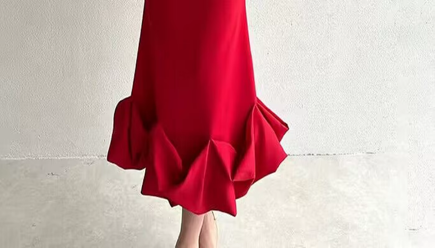 Robe mi-longue Sexy sans manches, dos nu, mode d'été, moulante, élégante, à volants, pour fête d'ann