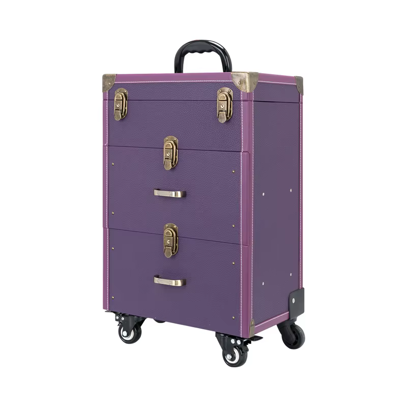 Trousse de tatouage professionnelle avec roulettes à frein pivotant, grande capacité, organiseur de 