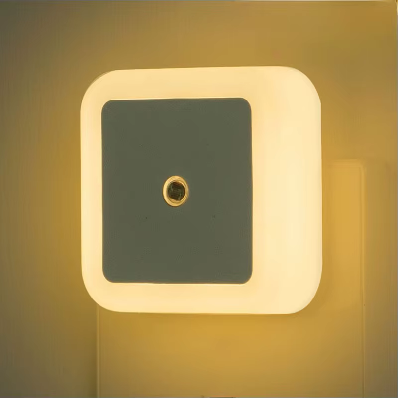 Mini veilleuse LED prise ue/US/UK capteur de lumière forme carrée lampe de nuit pour chambre d'enfan