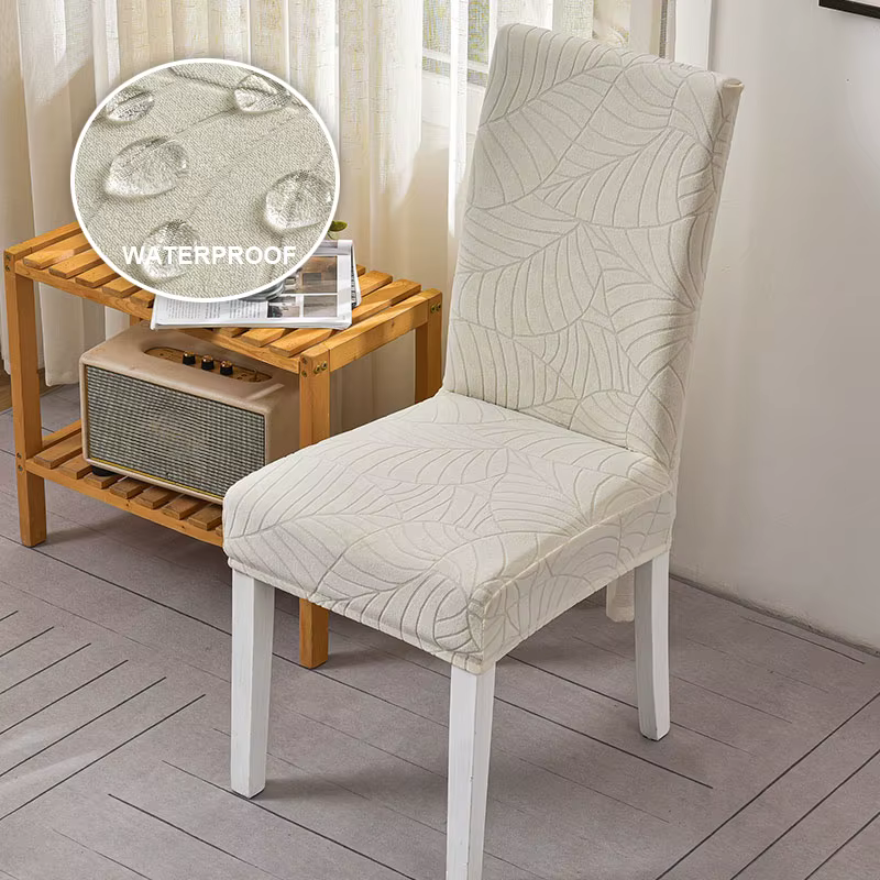 Housse de chaise Jacquard imperméable, extensible, protection de chaise de salle à manger, pour cuis