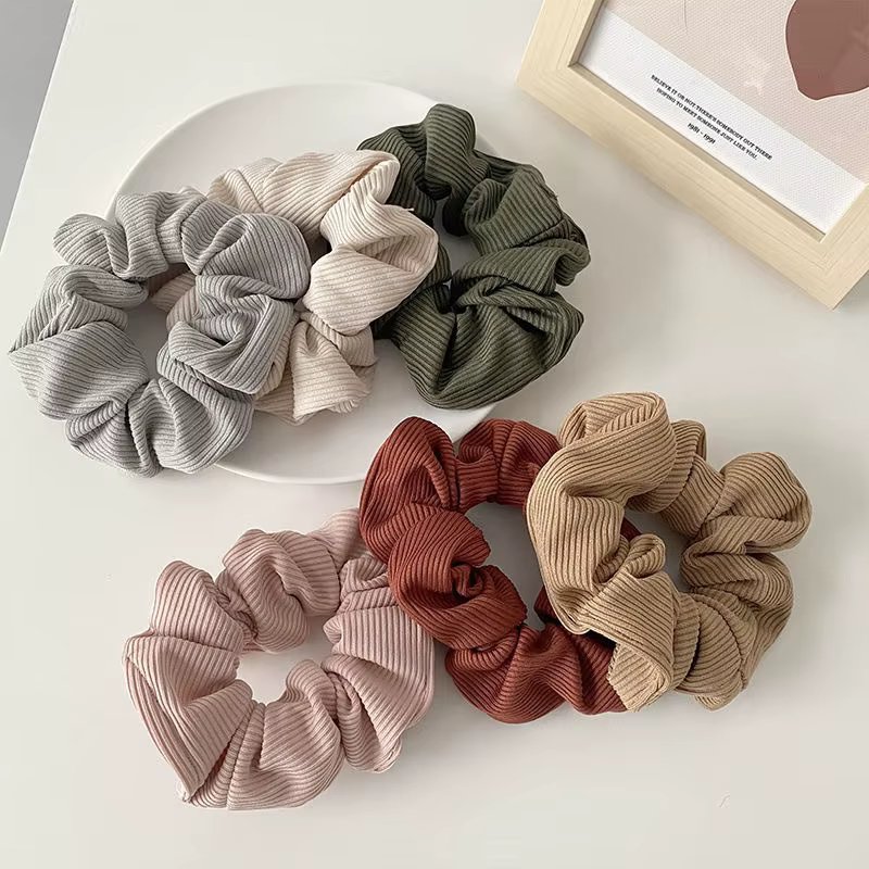 Ensemble de chouchou en microfibre pour femmes et filles, 6 pièces/paquet, tissu tricoté, Lot de cho