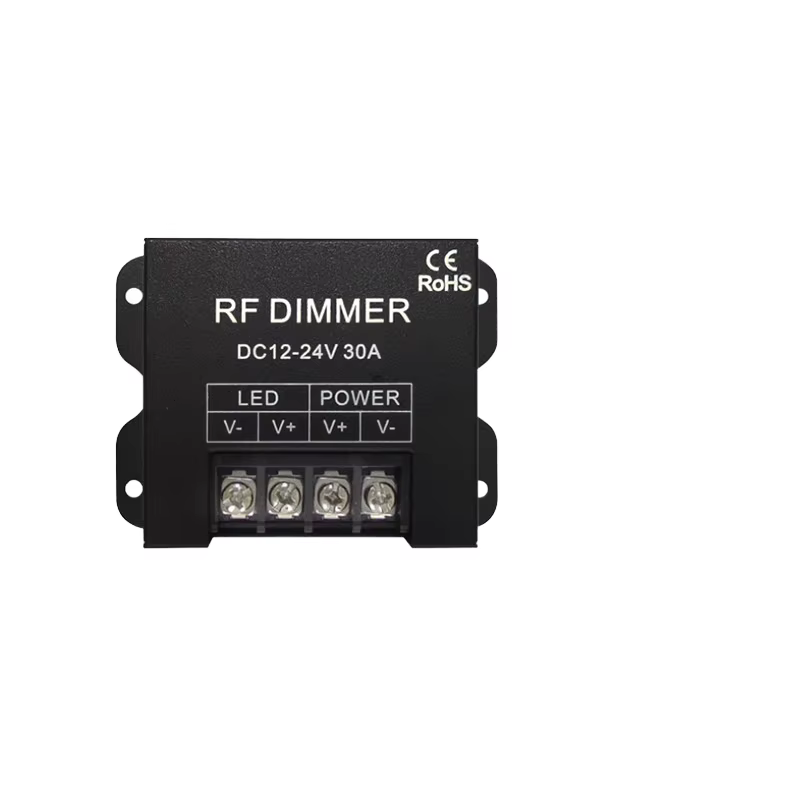 Contrôleur de variateur LED 30A 12-24V avec télécommande sans fil RF à 3 touches, gradation continue