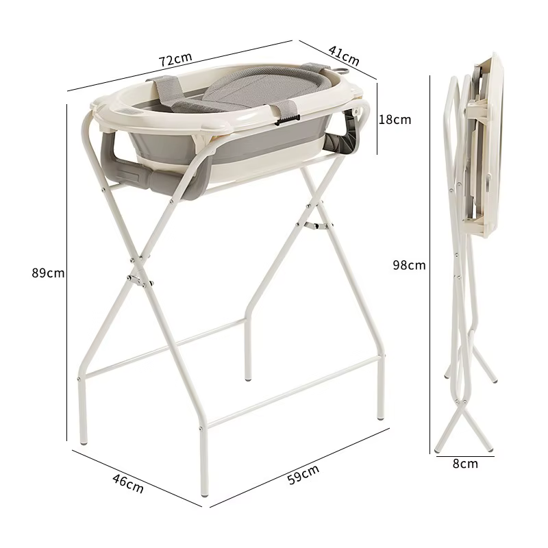 Ensemble de bain pour bébé pliable sans BPA, kit bassin et cintre pliables, design peu encombrant po