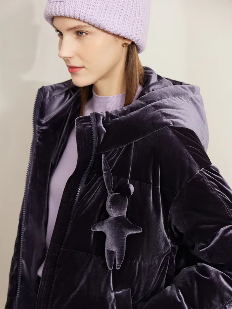 AMII-Doudounes à capuche minimalistes pour femmes, vestes monochromes élégantes, épaisses et chaudes