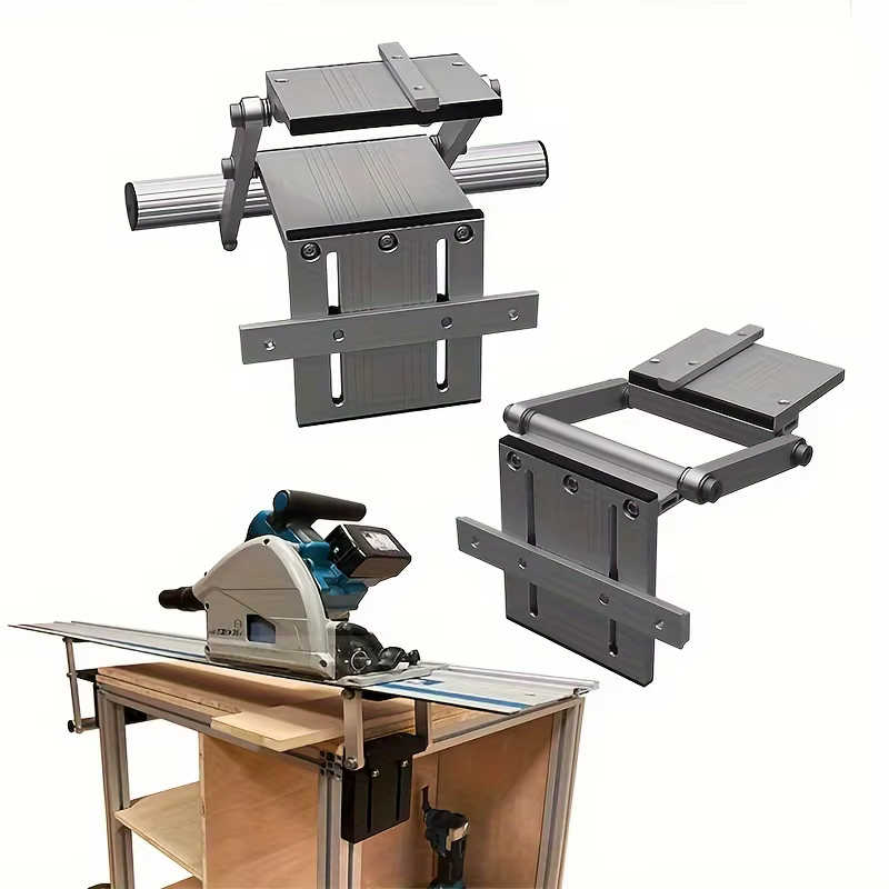 1 ensemble pour scie circulaire, Rail de guidage, pistes, réglage de l'ascenseur, Table de coupe dro