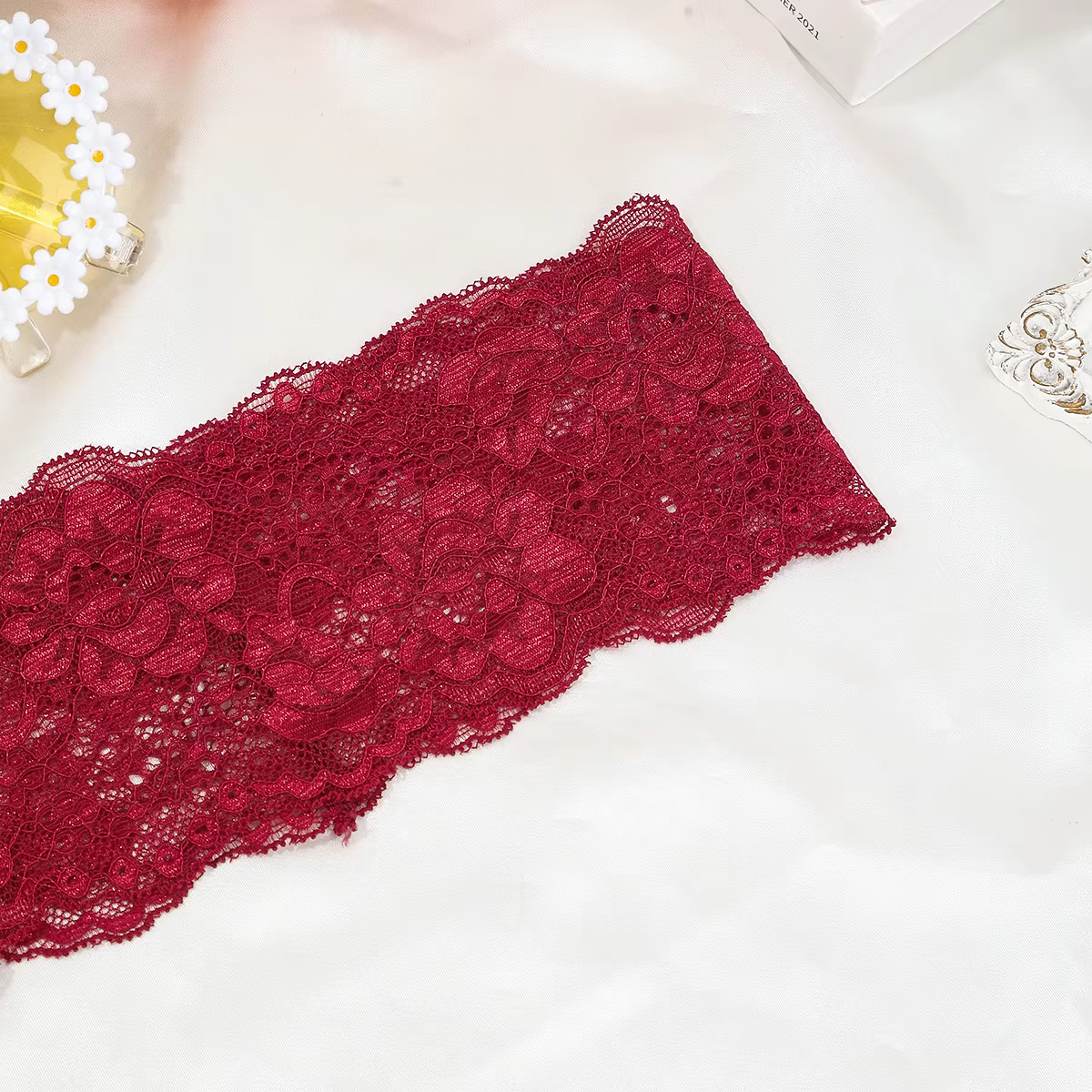 AWAYTR – bandeaux coréens en dentelle florale pour femmes et filles, bandeaux élastiques larges à la
