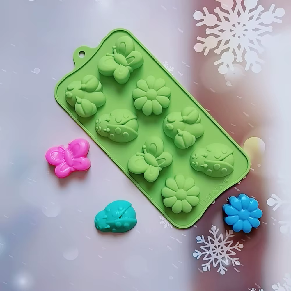 Moule à gâteau en silicone en forme d'insecte/équation/papillon, outils de cuisson, bonbons, MSI, ch