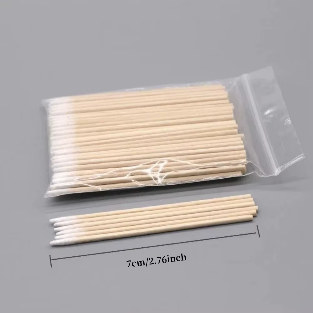 100/300/500 ongles pointe en bois coton-tige bourgeons jetable Ultra-détail correcteur dissolvant de
