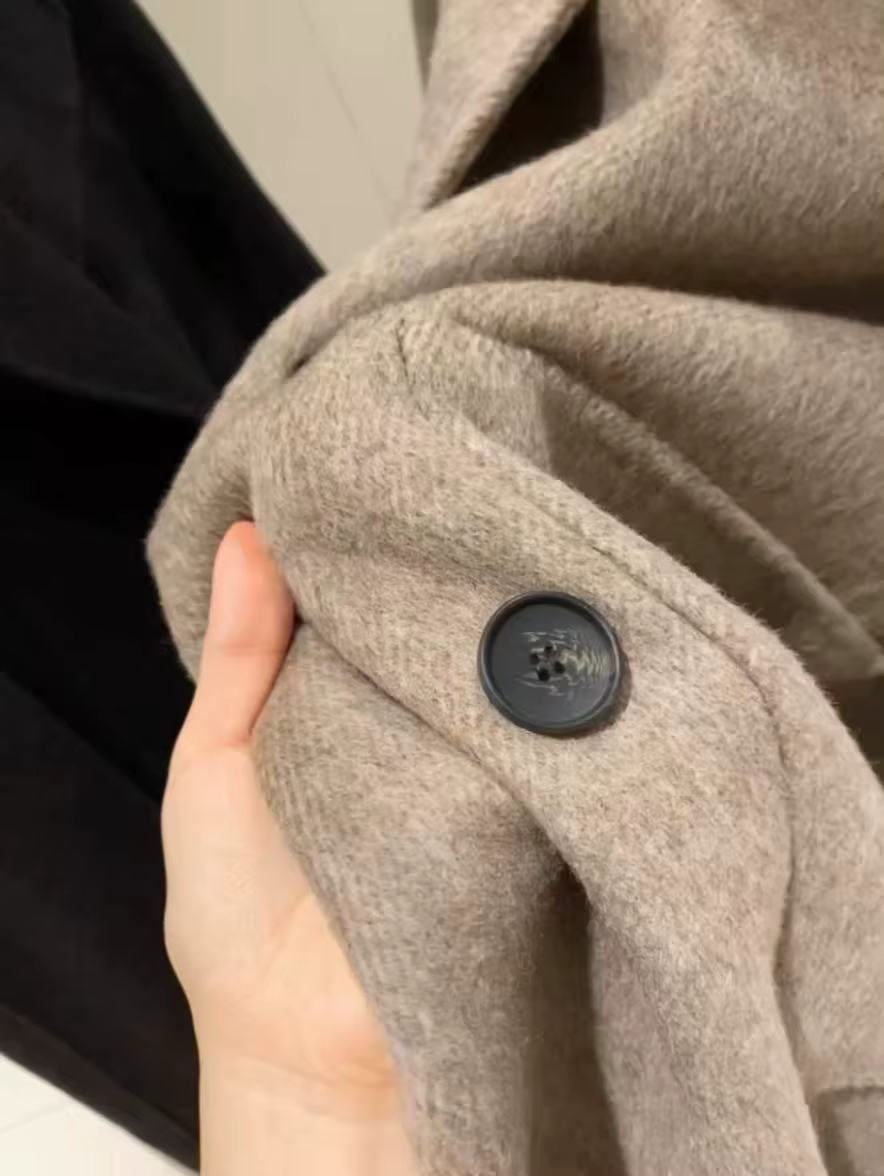 Manteau en laine ample à double boutonnage pour femme, nouveau style Original de haute qualité, 2026