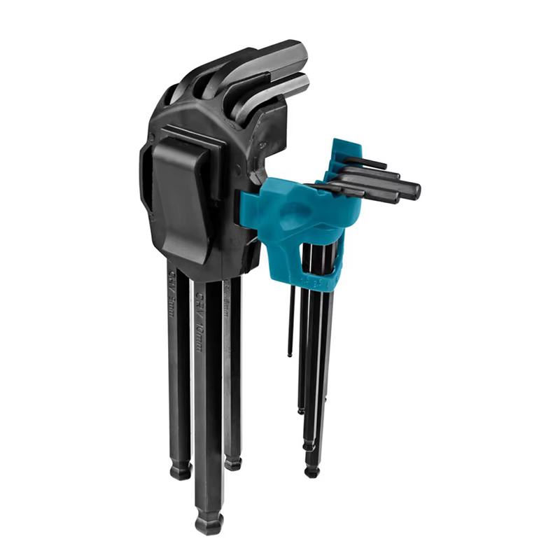 Makita B-65894 jeu de clés hexagonales 9 pièces plusieurs tailles clé hexagonale clé Allen jeu de co