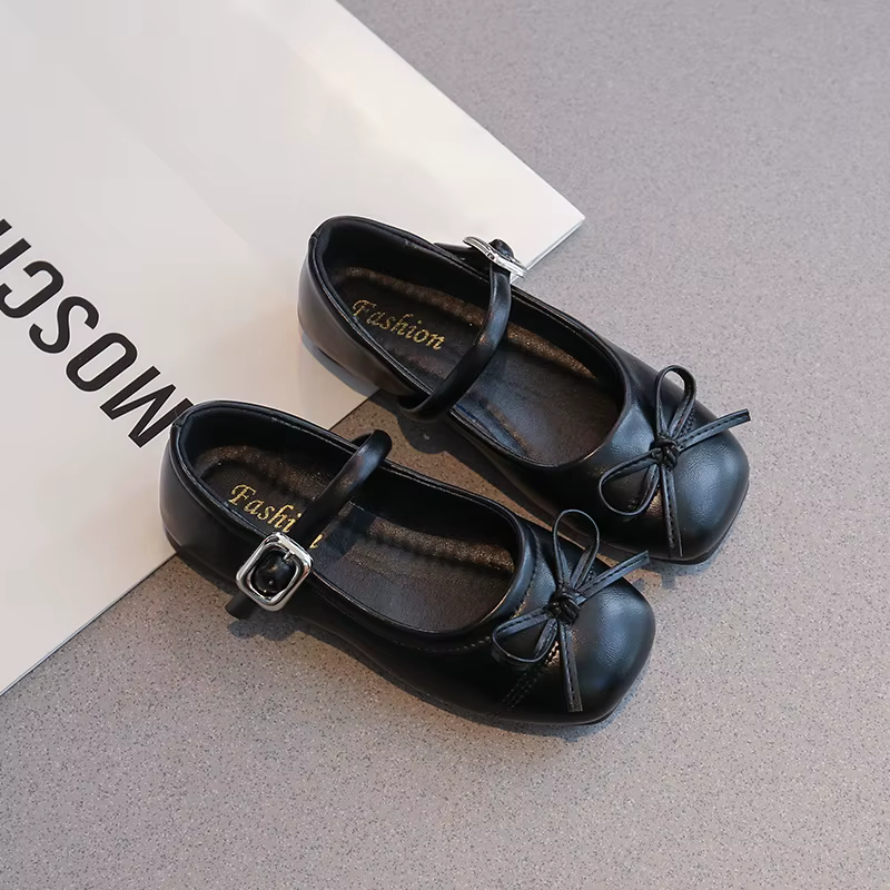 Chaussures en cuir pour filles, style princesse, printemps-automne 2026, mode enfant, Mary Janes sim