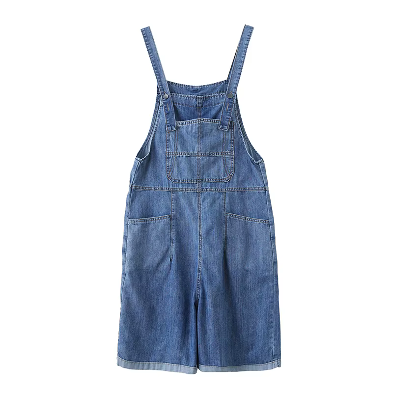 Printemps été Jean combinaisons courtes femmes décontracté Streetwear ample jambe large Shorts Denim