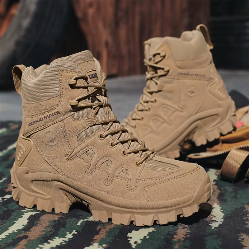 Nouveaux hommes bottes tactiques bottes militaires confortables chaussures de randonnée en plein air
