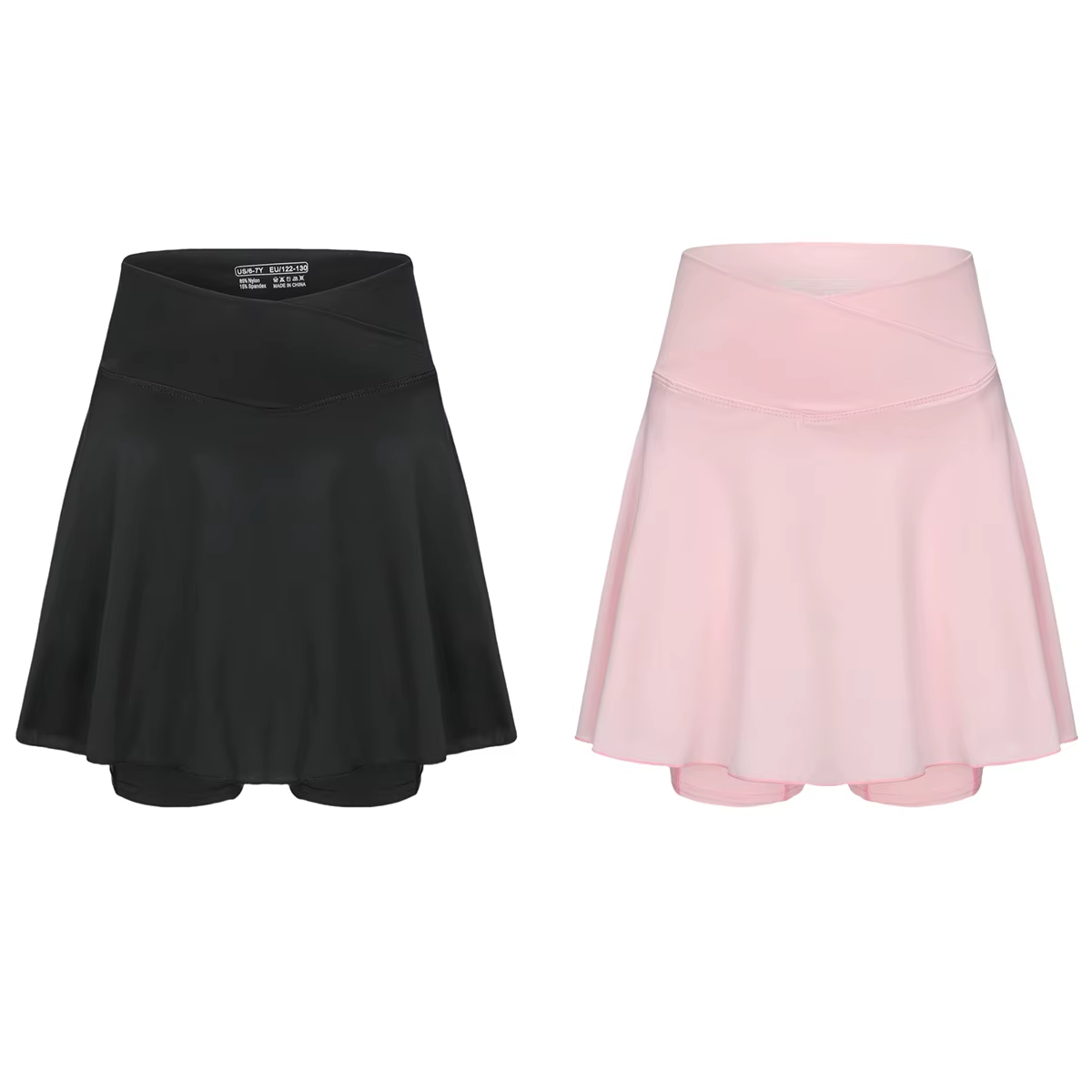 Jupe-Short Sportive pour Tennis avec Poches Latérales et Taille Haute – Tenue Active pour Filles, En