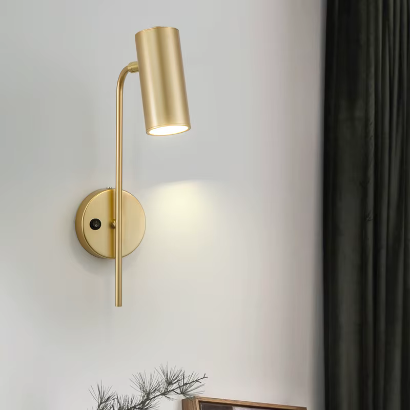 Applique murale rotative moderne salon fond mur LED lumière chambre chevet lumière allée longue pôle
