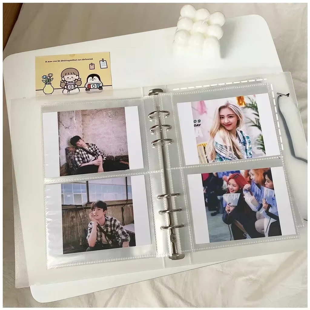Classeur A5 pour cartes photo, couverture Kpop à feuilles mobiles, livre de collection, cartes photo