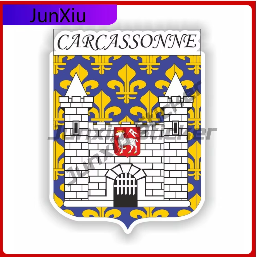 Carcassonne France blason signe graphique autocollants drôle voiture décoration décalcomanies sur me