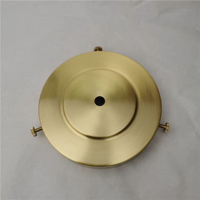 Base de lampe de polissage de griffe d'abat-jour de bureau en laiton avec vis à 3 trous plaque de pl