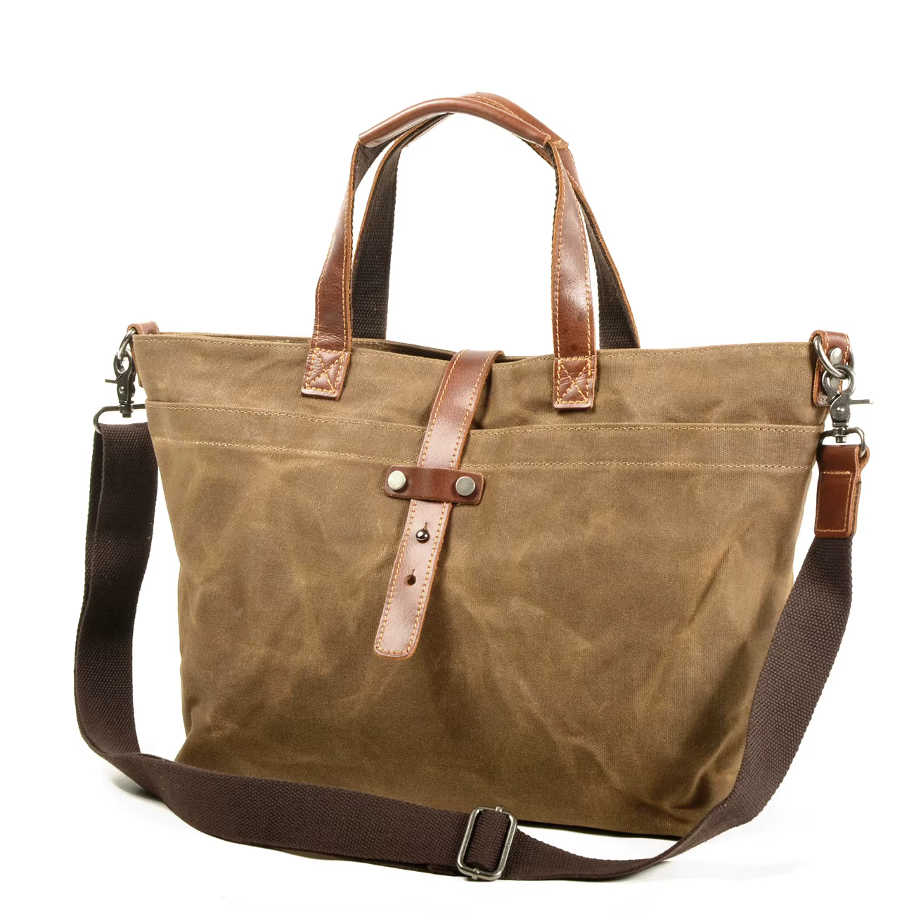 Sac à bandoulière en toile pour hommes et femmes, sac à main simple, horizontal, monochromatique, ré