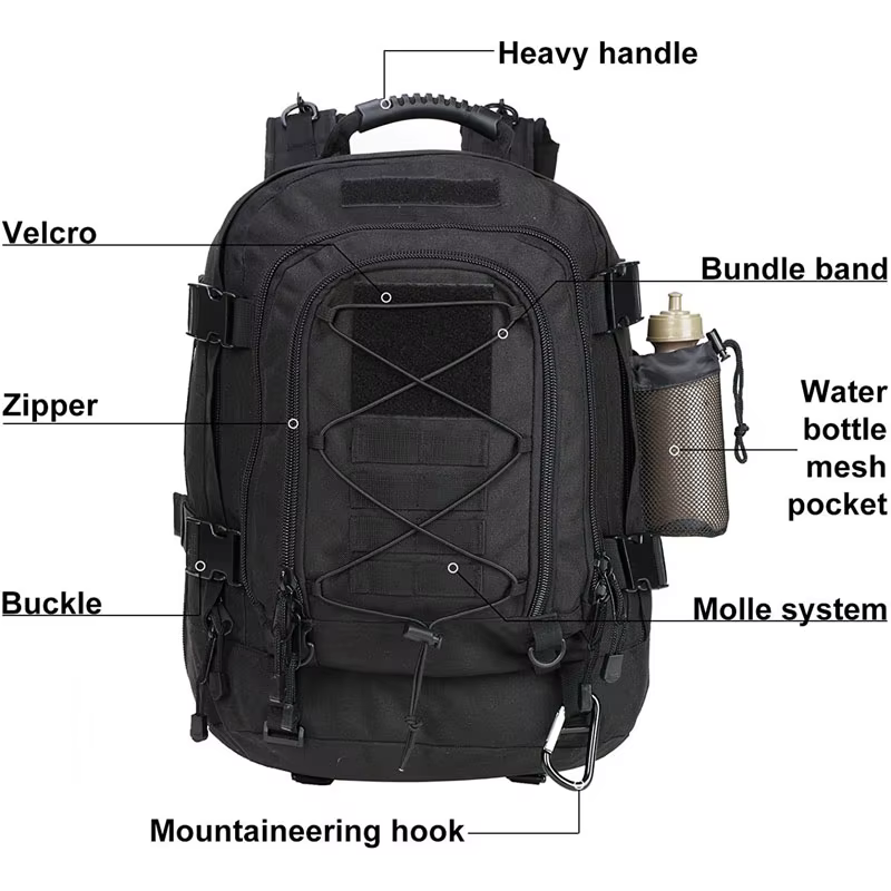60L militaire tactique sac à dos armée Molle assaut sac à dos voyage en plein air randonnée sacs à d