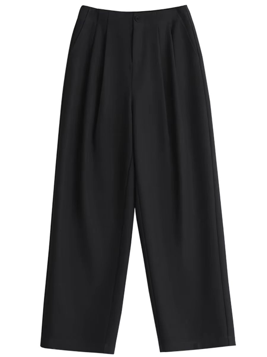 CHIC VEN femmes pantalons nouveau décontracté taille haute femme pantalon plissé tombant jambe large