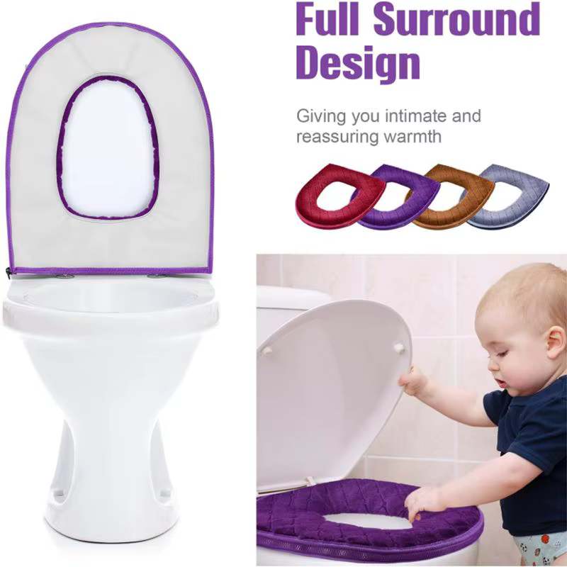 Nouveau hiver couverture de toilette en peluche couverture de siège modèles étanche modèle universel